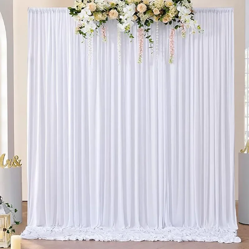 Office Tech Background - 5x8/10ft Wrinkle Free White Backdrop Curtain