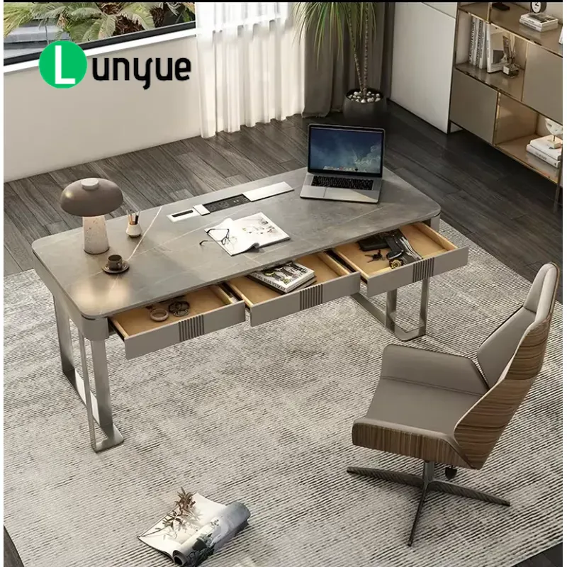 Office Tech Management - Modern L Shaped Executive Office Desk