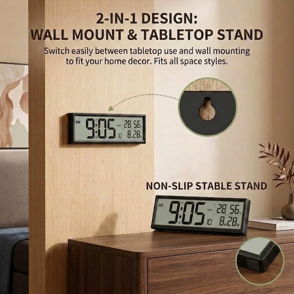 Digital Alarm Clock with Temp  - Office Tech Gadgets 评论和价格