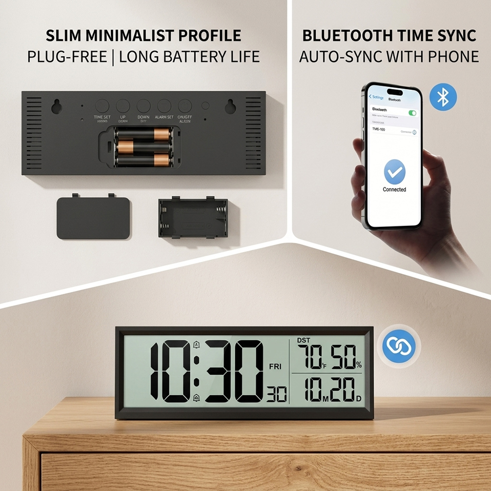 Digital Alarm Clock with Temp  - Office Tech Gadgets 评论和价格