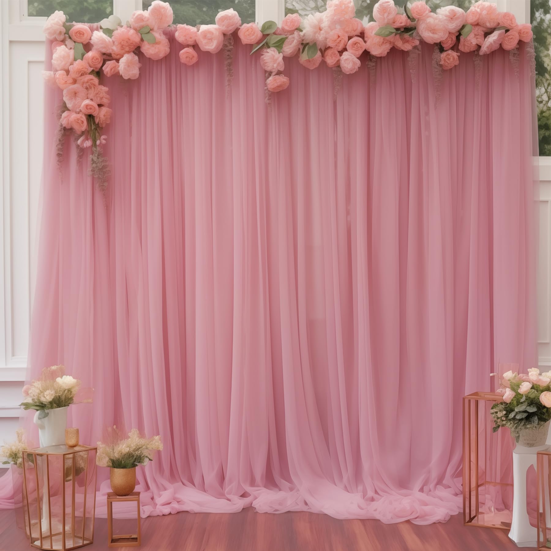 5FT×10FT Chiffon Backdrop Curt - Office Tech Background 评论和价格