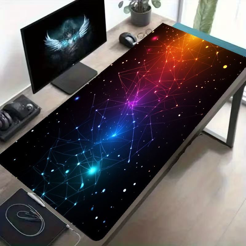 Brand XL Desk Mat Iron Art Cos - Office Tech Background 评论和价格