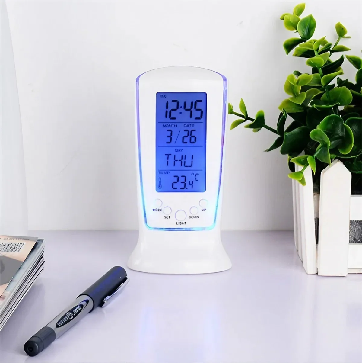 Calendar Clock Digital LED Clo - Office Tech Gadgets 评论和价格
