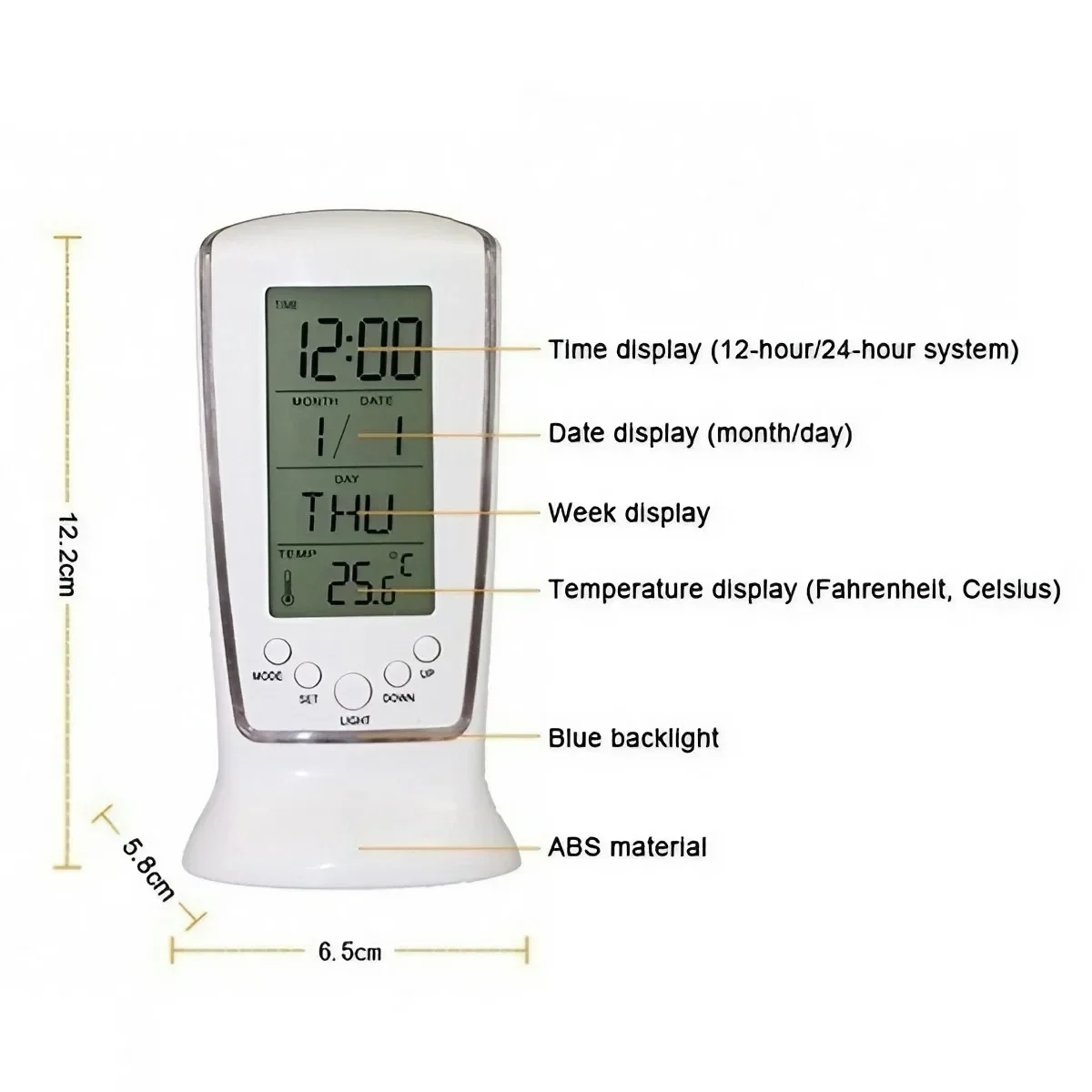Calendar Clock Digital LED Clo - Office Tech Gadgets 评论和价格