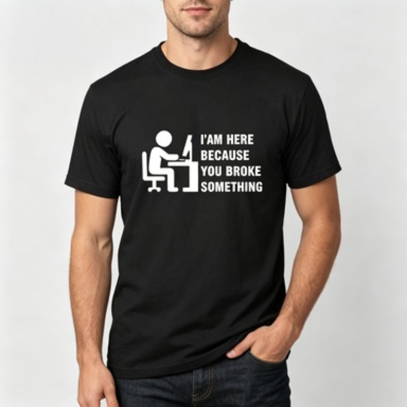 Soft Cotton Men T-shirt Tech S - Office Tech Wear 评论和价格
