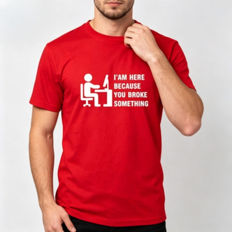 Soft Cotton Men T-shirt Tech S - Office Tech Wear 评论和价格