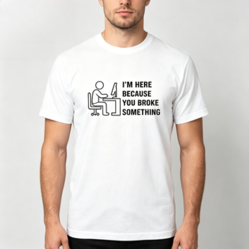 Soft Cotton Men T-shirt Tech S - Office Tech Wear 评论和价格
