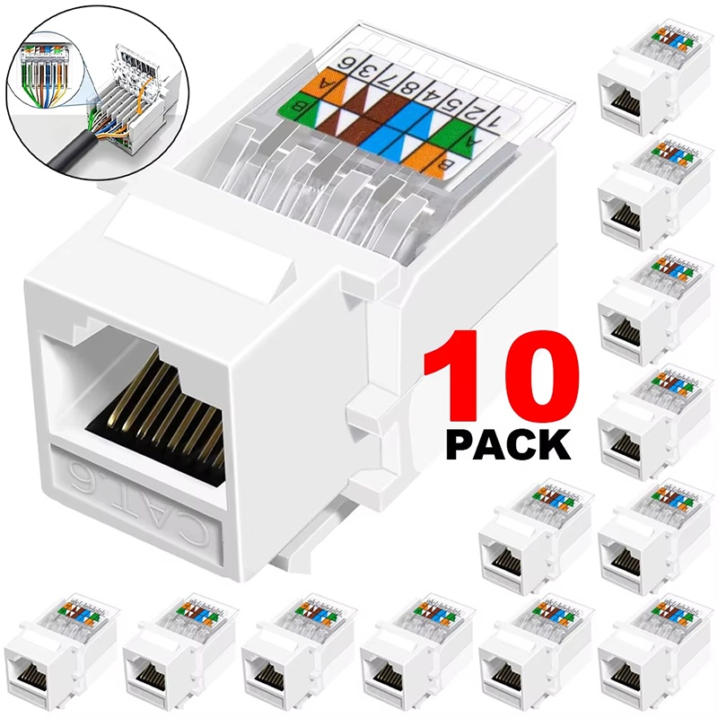 10pcs Cat6 RJ45 Network Module - Patch Panel Cat6 评论和价格