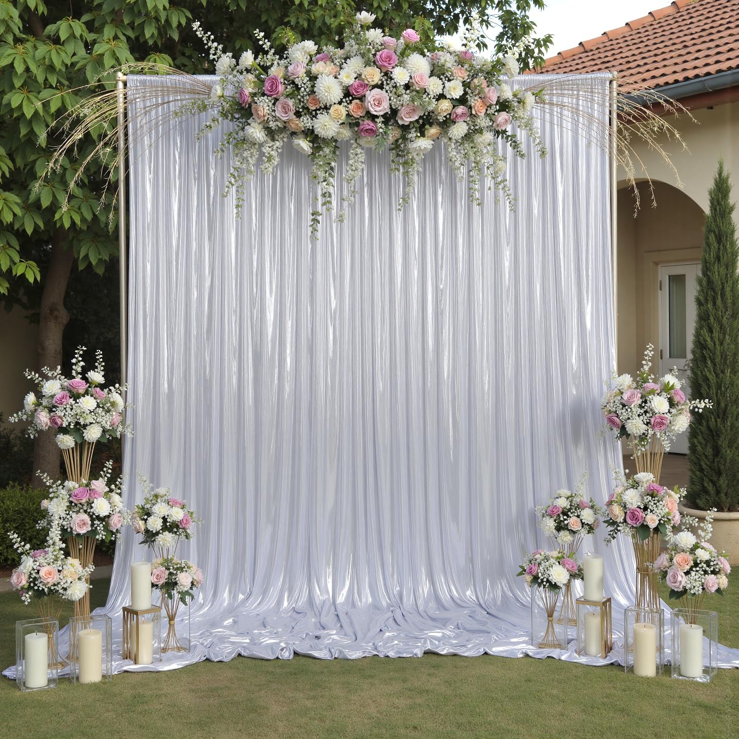 5x10ft Laser Backdrop Curtains - Office Tech Background 评论和价格