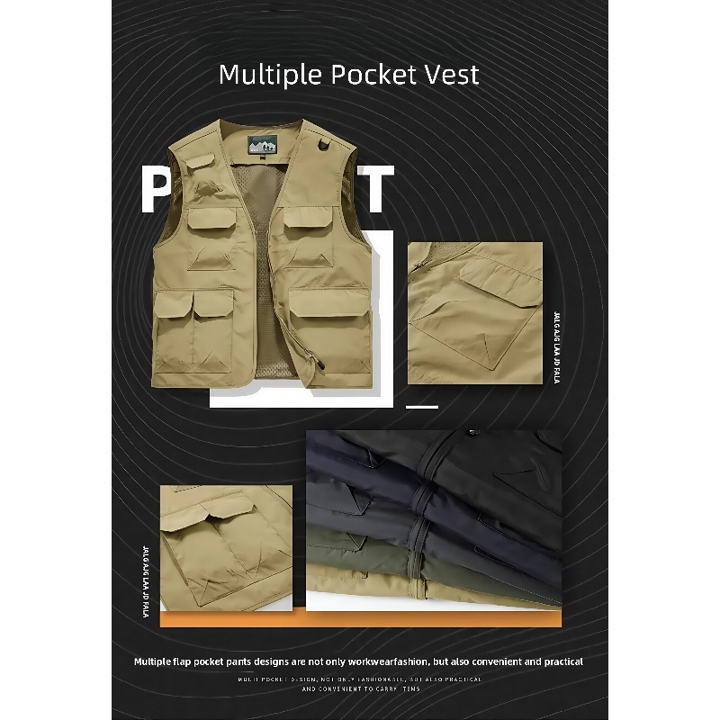 6XL Summer New Outdoor Vest Me - Office Tech Wear 评论和价格