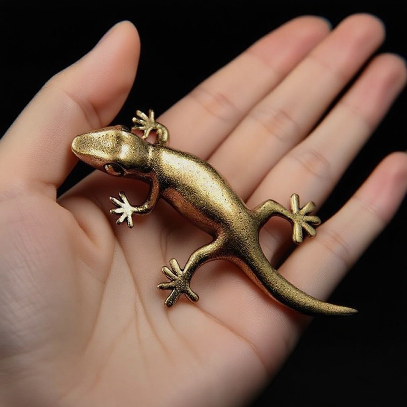 Handmade Bronze Retro Gecko Li - Office Tech Gadgets 评论和价格