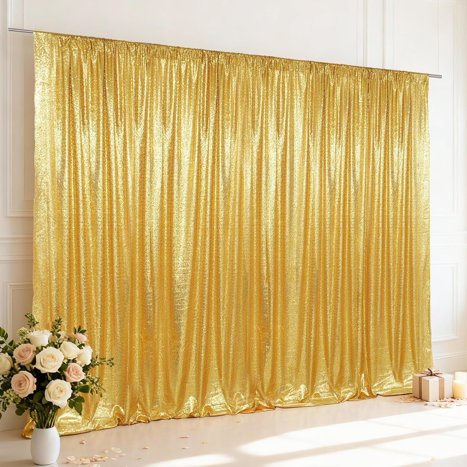 Sequin Backdrop Curtain 1 Pane - Office Tech Background 评论和价格